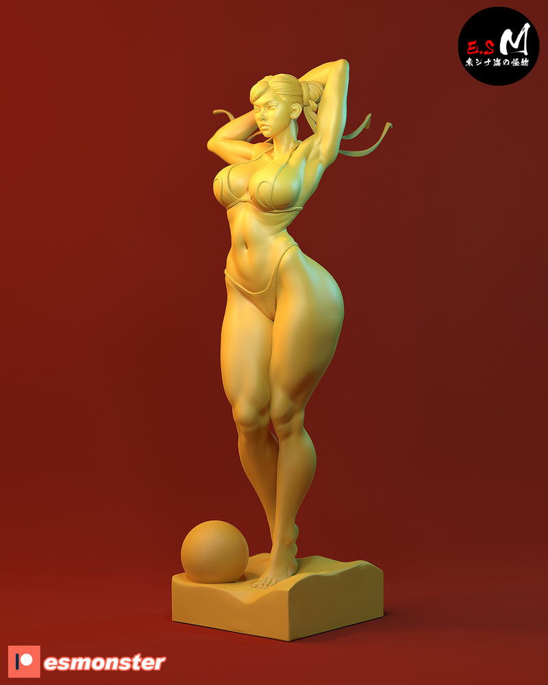 Choon Lee | Pin-Up Statue Fan Art Miniature Unpainted | E.S Monster