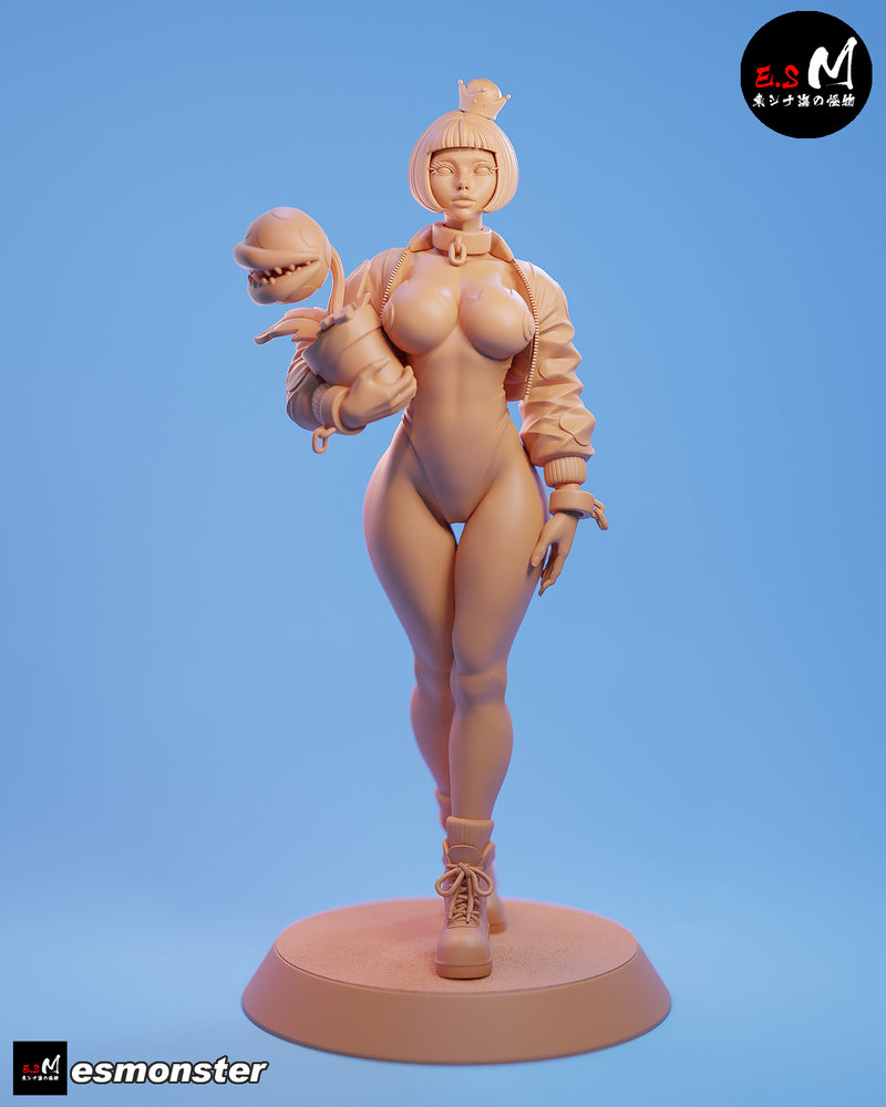 Chompette | Pin-Up Statue Fan Art Miniature Unpainted | E.S Monster
