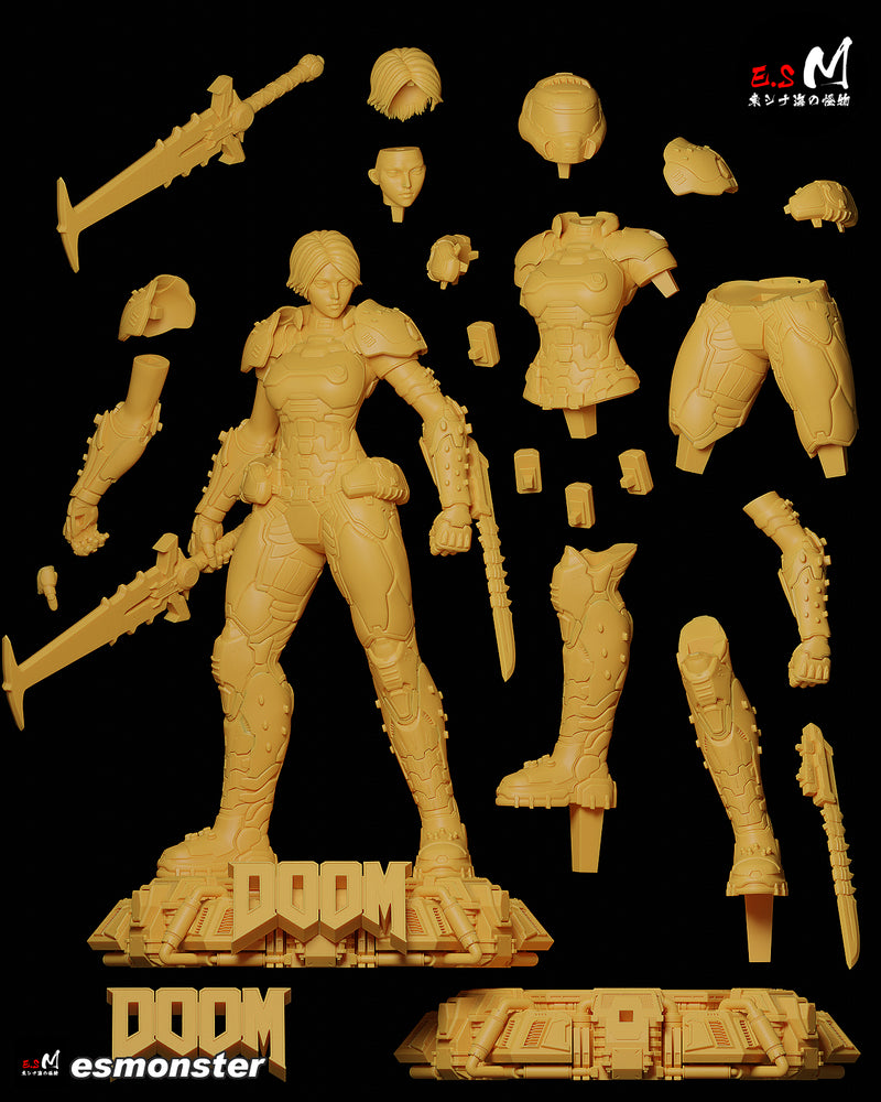 Slayer | Pin-Up Statue Fan Art Miniature Unpainted | E.S Monster