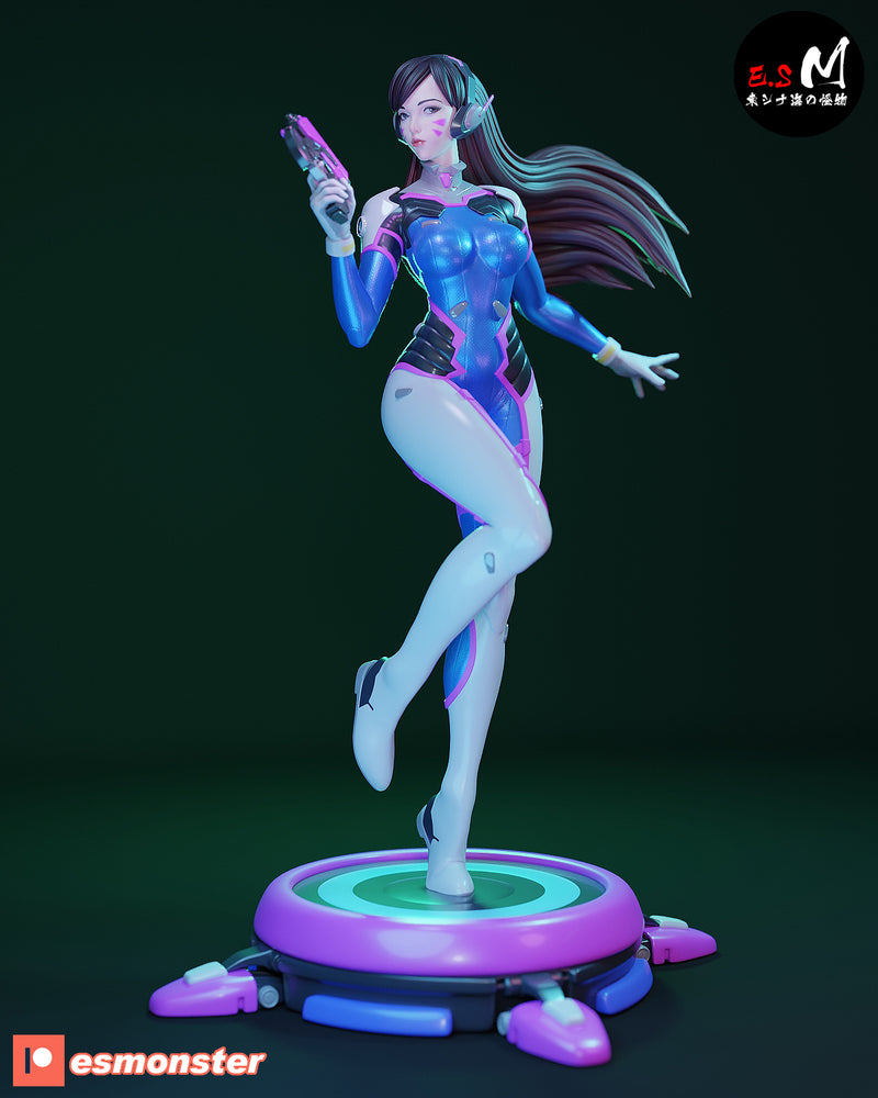 D.Va OW2 | Pin-Up Statue Fan Art Miniature Unpainted | E.S Monster
