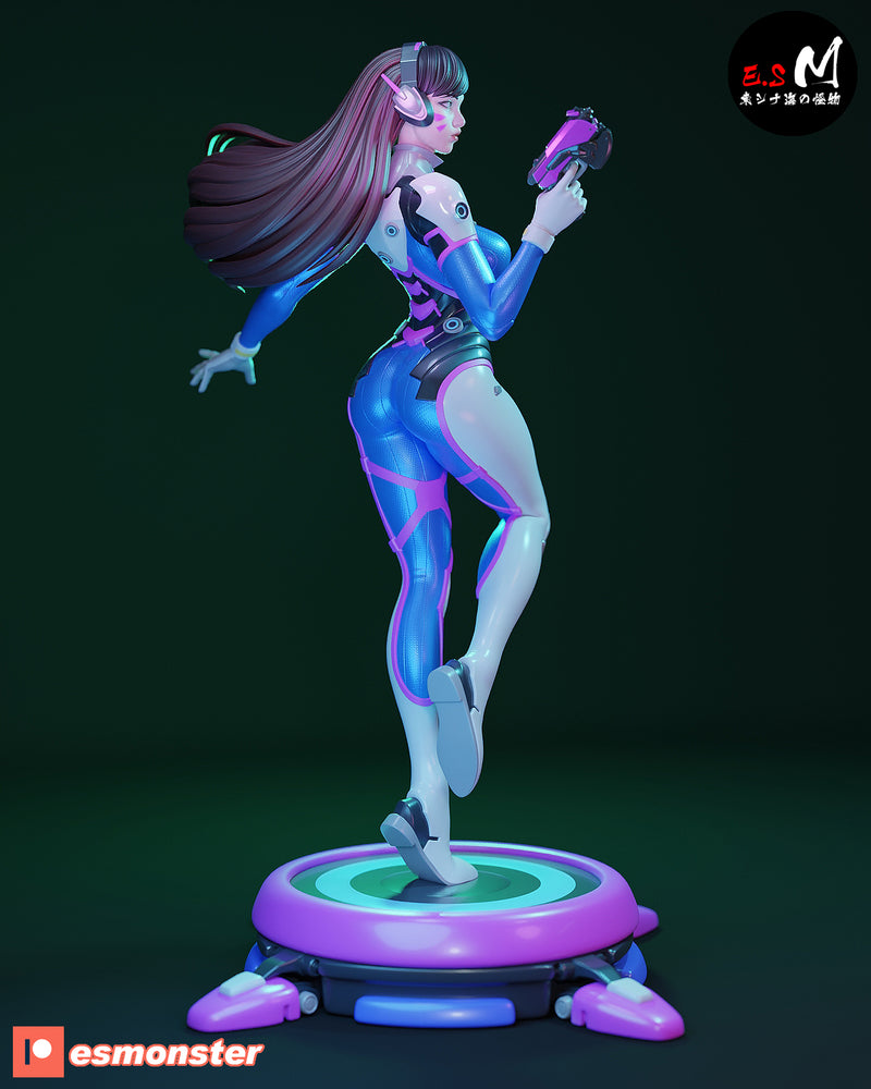D.Va OW2 | Pin-Up Statue Fan Art Miniature Unpainted | E.S Monster
