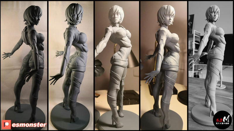 Ray | Pin-Up Statue Fan Art Miniature Unpainted | E.S Monster