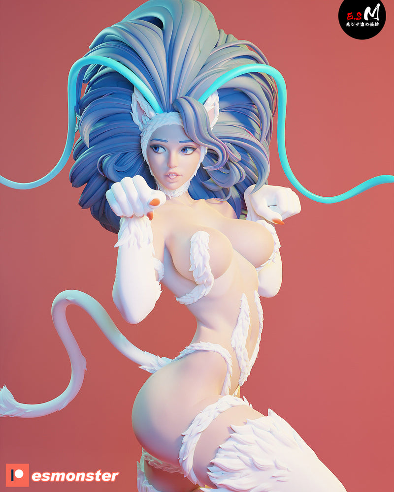 Feline | Pin-Up Statue Fan Art Miniature Unpainted | E.S Monster