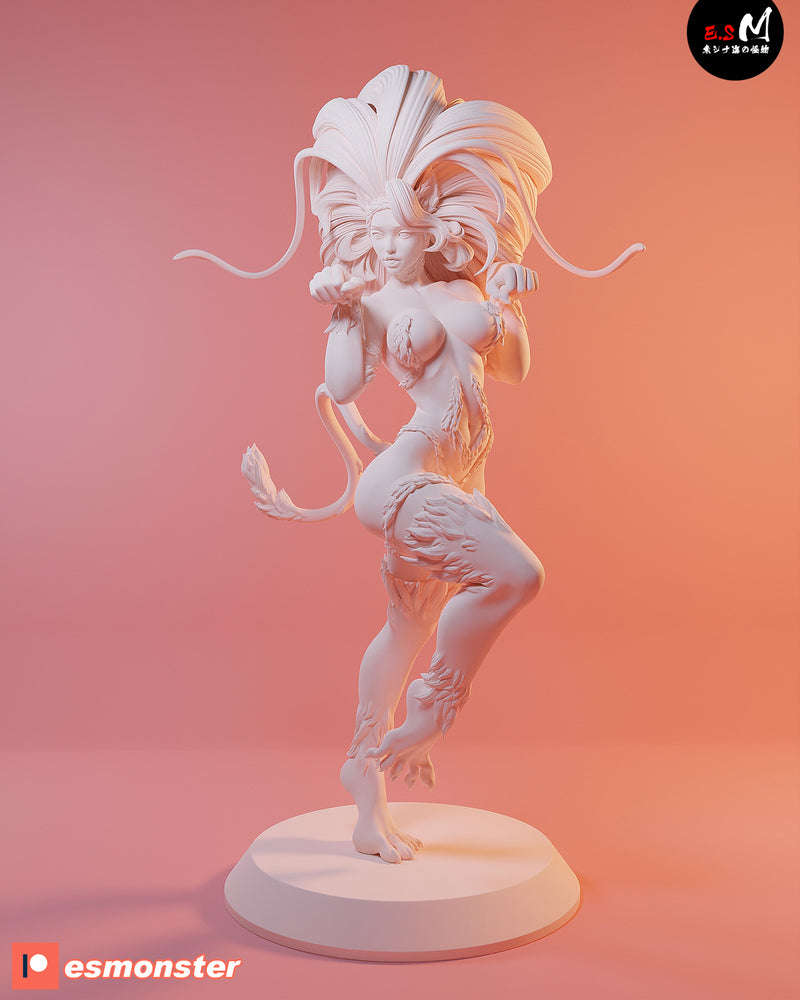 Feline | Pin-Up Statue Fan Art Miniature Unpainted | E.S Monster