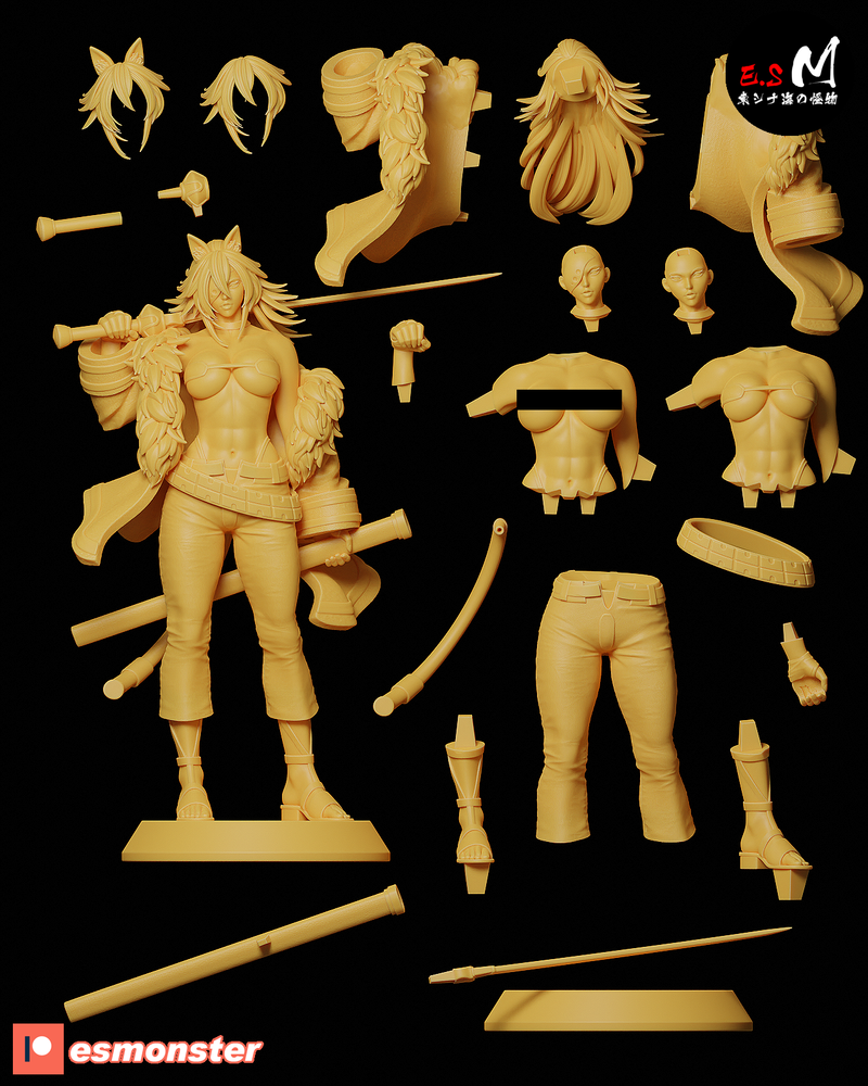 Ghislaine | Fan Art Statue Scale Model Kit Unpainted | E.S Monster