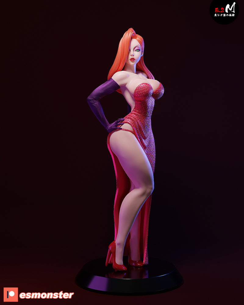 Mrs J Rabbit | Pin-Up Statue Fan Art Miniature Unpainted | E.S Monster