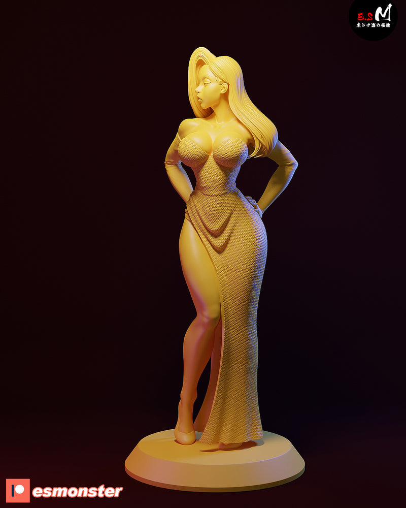 Mrs J Rabbit | Pin-Up Statue Fan Art Miniature Unpainted | E.S Monster