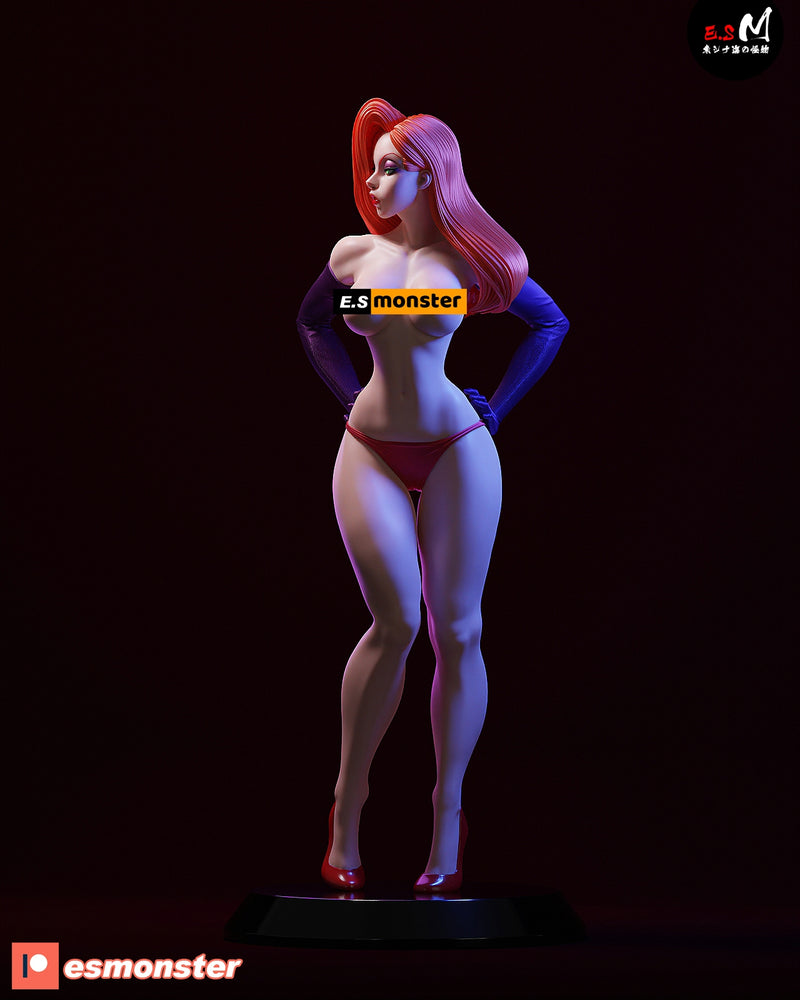 Mrs J Rabbit | Pin-Up Statue Fan Art Miniature Unpainted | E.S Monster