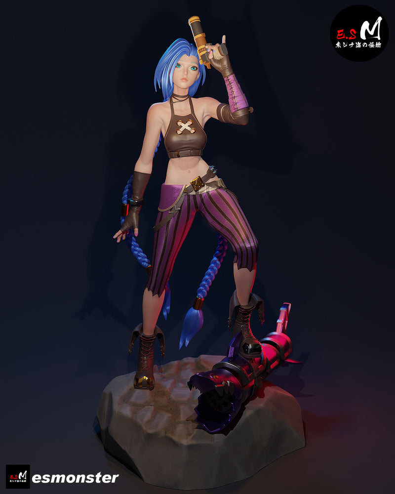 Jinx | Pin-Up Statue Fan Art Miniature Unpainted | E.S Monster
