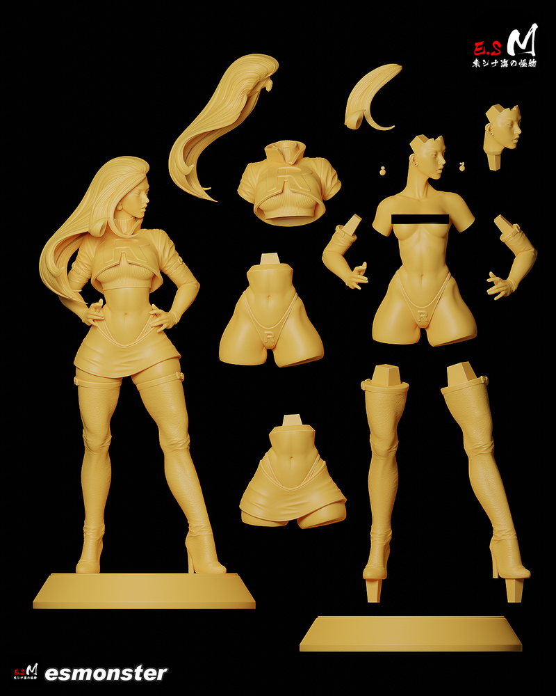 Jessie | Pin-Up Statue Fan Art Miniature Unpainted | E.S Monster