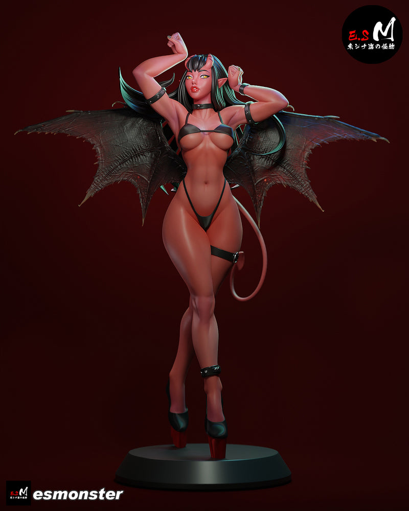 Meru Succubus | Pin-Up Statue Fan Art Miniature Unpainted | E.S Monster