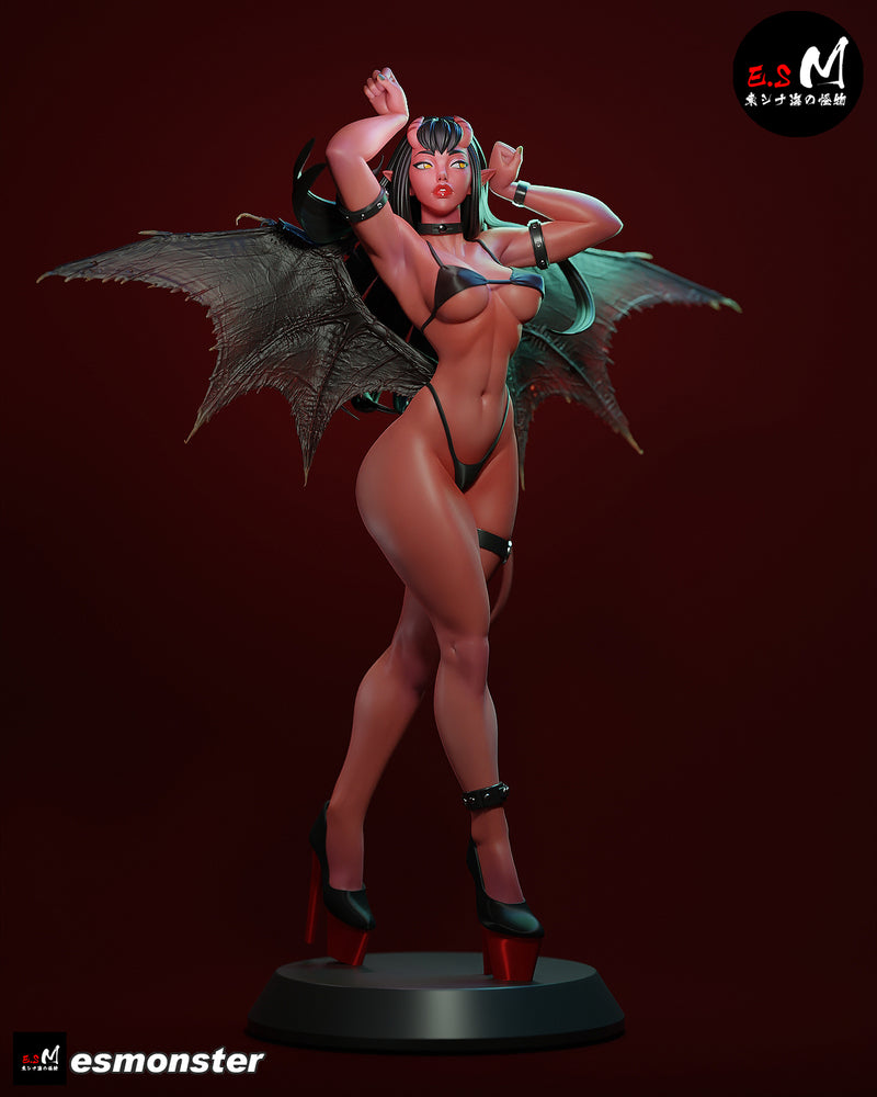 Meru Succubus | Pin-Up Statue Fan Art Miniature Unpainted | E.S Monster