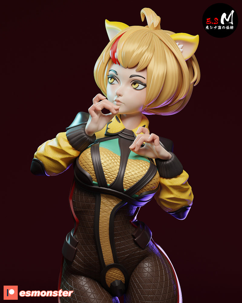 Pig Girl | Pin-Up Statue Fan Art Miniature Unpainted | E.S Monster
