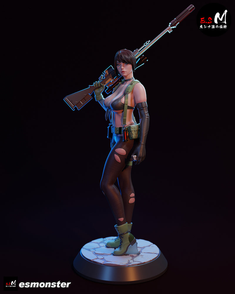 Quiet | Pin-Up Statue Fan Art Miniature Unpainted | E.S Monster