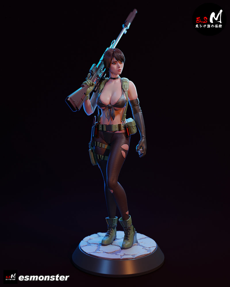 Quiet | Pin-Up Statue Fan Art Miniature Unpainted | E.S Monster