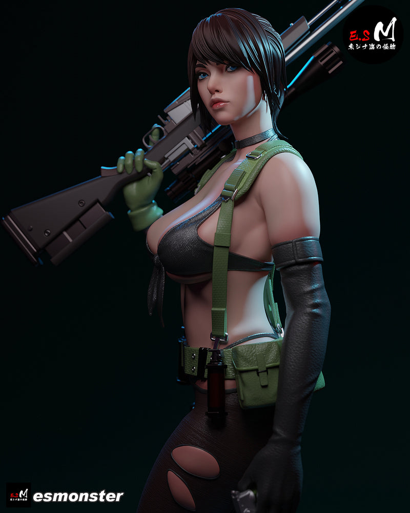 Quiet | Pin-Up Statue Fan Art Miniature Unpainted | E.S Monster