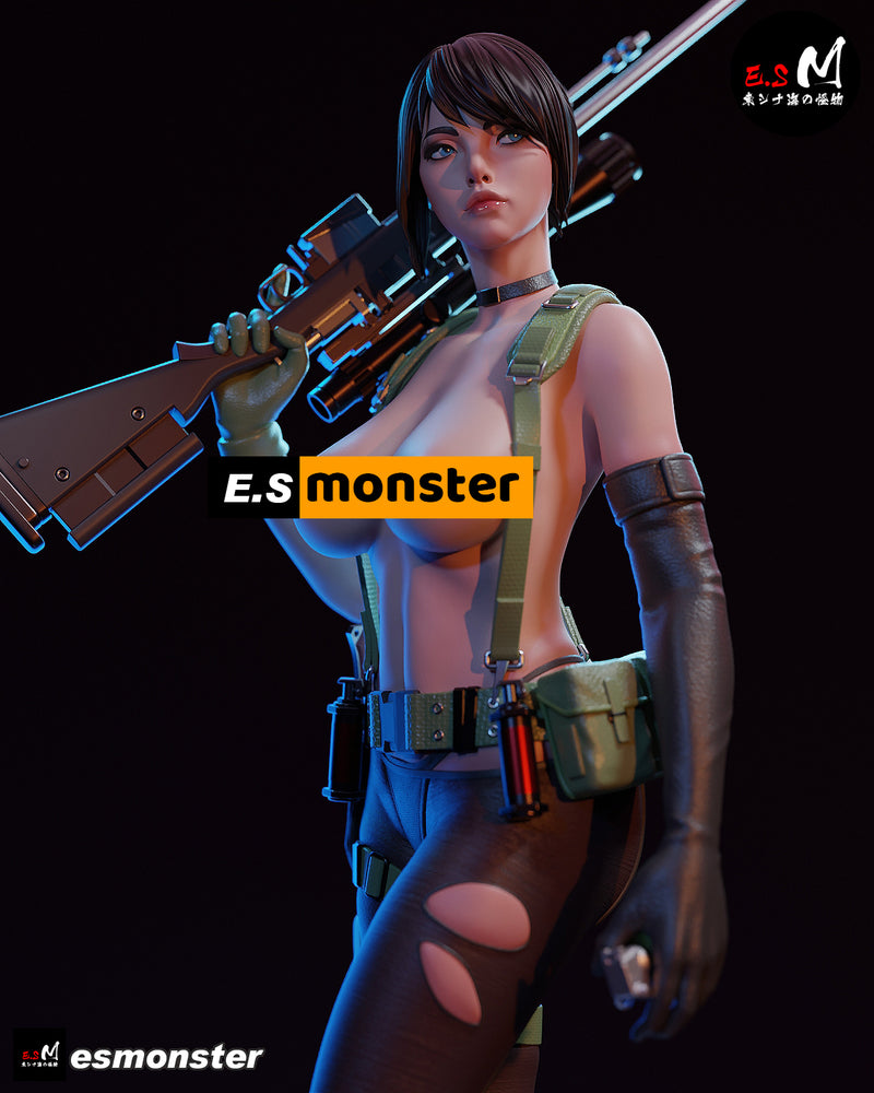 Quiet | Pin-Up Statue Fan Art Miniature Unpainted | E.S Monster