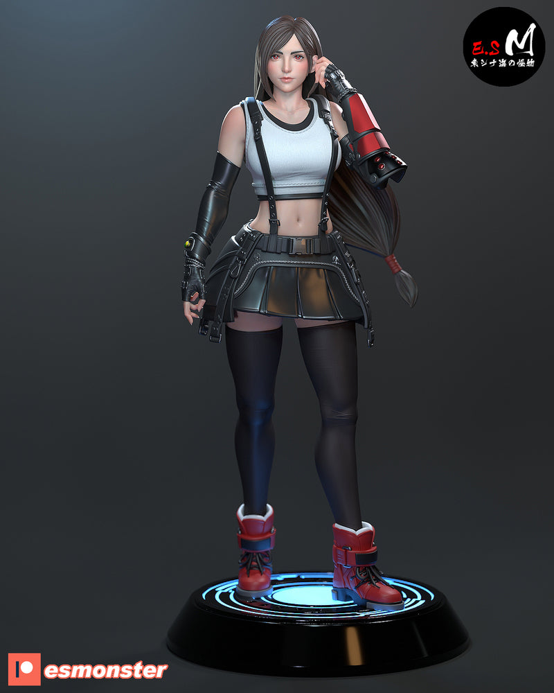 Tifa | Pin-Up Statue Fan Art Miniature Unpainted | E.S Monster