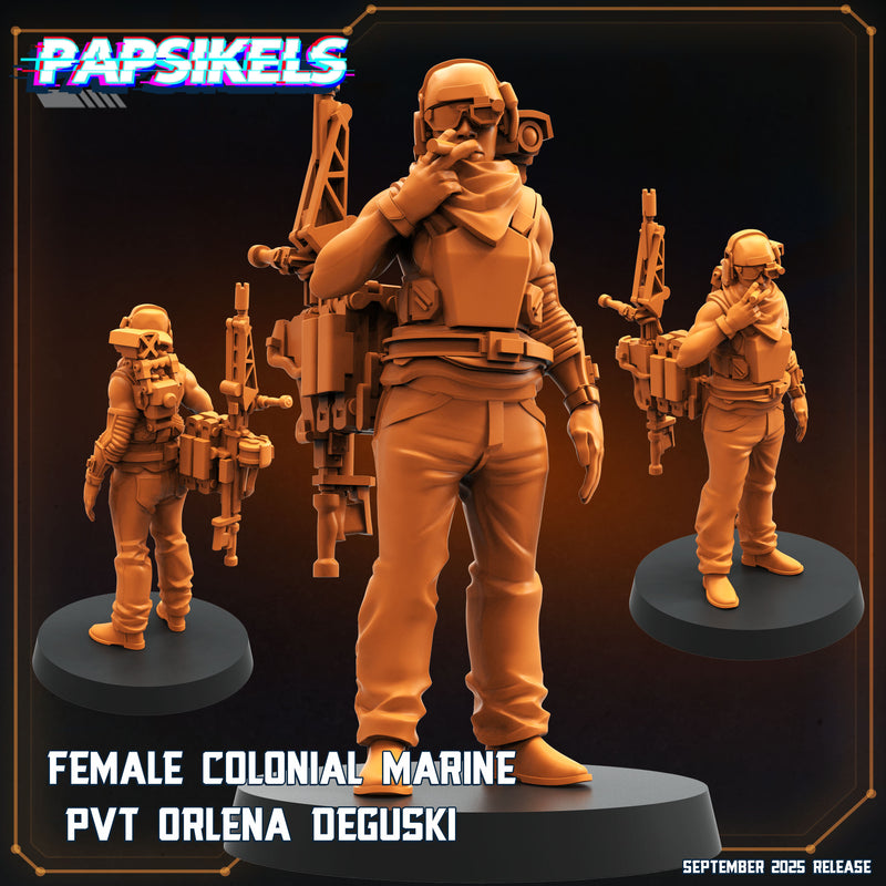 Female Colonial Marine Miniatures | Papsikels