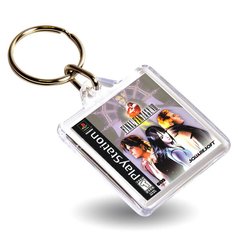 Final Fantasy Gen V Inspired Game Cover Art Keyring - Dual Sided Box Art