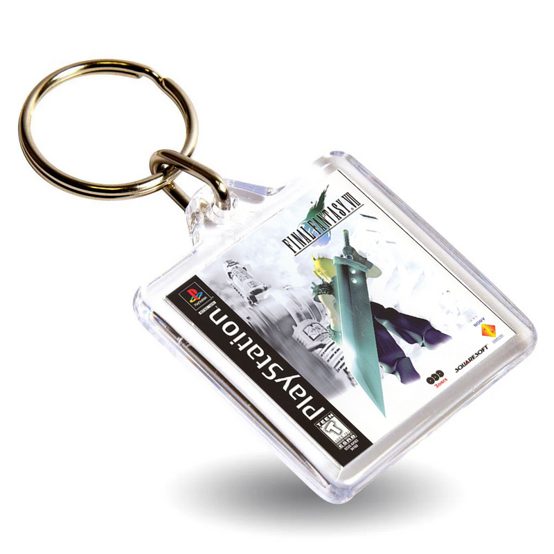 Final Fantasy Gen V Inspired Game Cover Art Keyring - Dual Sided Box Art