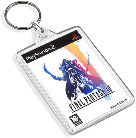 Final Fantasy Gen VI Inspired Game Cover Art Keyring - Dual Sided Box Art