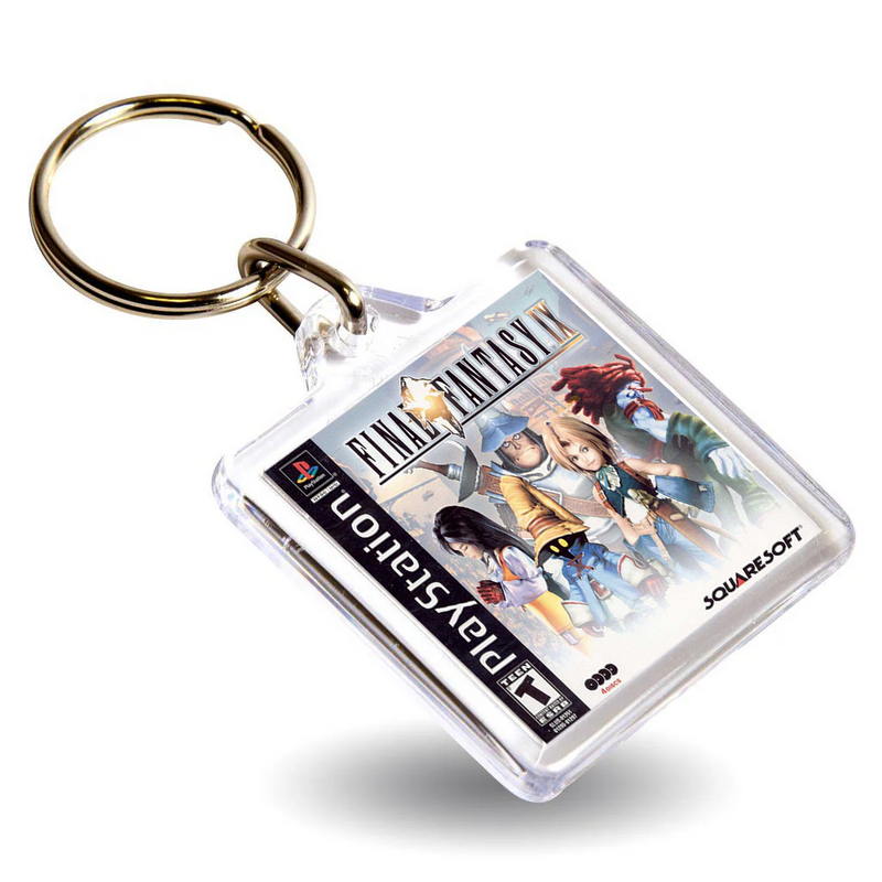 Final Fantasy Gen V Inspired Game Cover Art Keyring - Dual Sided Box Art