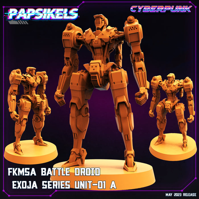 FKMSA Battle Droid Exoja Series Unit 01 | Cyberpunk | Sci-Fi Miniature | Papsikels TabletopXtra