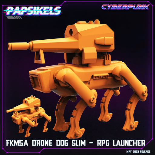 FKMSA Drone Dog Slim - Machine Gun | Cyberpunk | Sci-Fi Miniature | Papsikels TabletopXtra