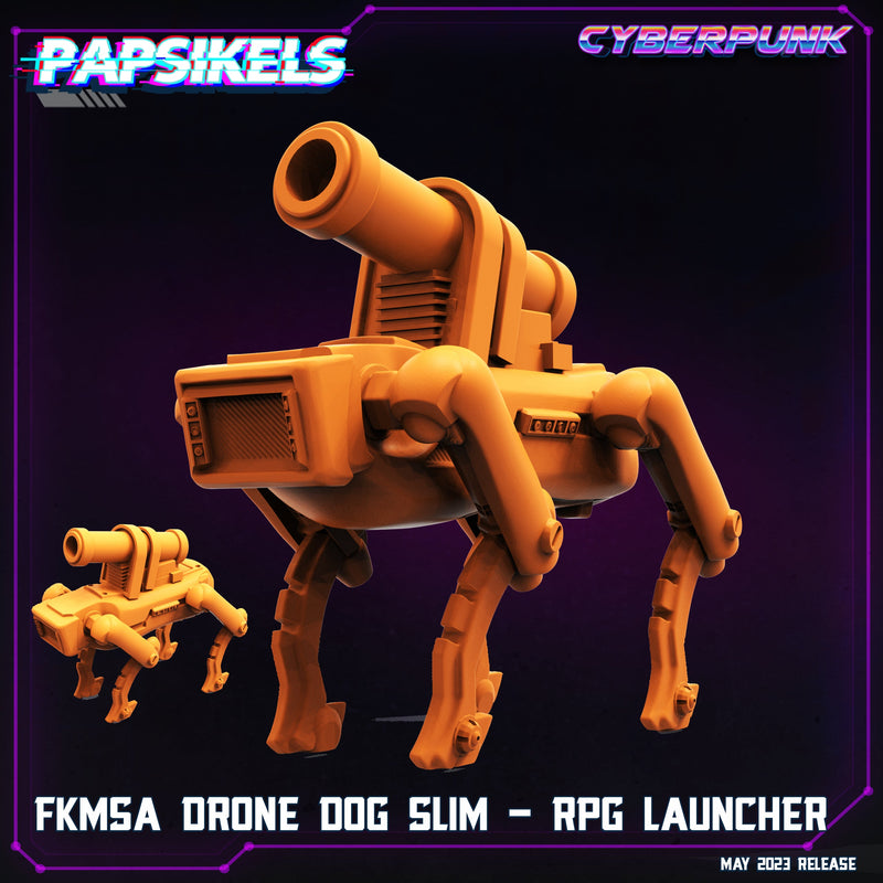 FKMSA Drone Dog Slim Miniatures | Cyberpunk | Sci-Fi Miniature | Papsikels TabletopXtra