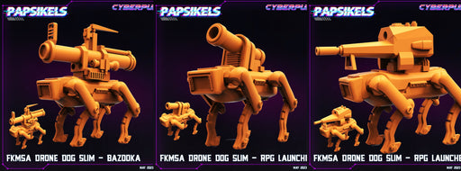 FKMSA Drone Dog Slim Miniatures | Cyberpunk | Sci-Fi Miniature | Papsikels TabletopXtra