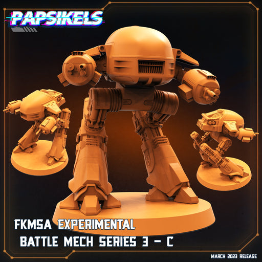 FKMSA Experimental Battle Mech Series 3 C | Corpo Cops | Sci-Fi Miniature | Papsikels TabletopXtra