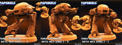 FKMSA Experimental Battle Mech Series 3 Miniatures | Corpo Cops | Sci-Fi Miniature | Papsikels TabletopXtra