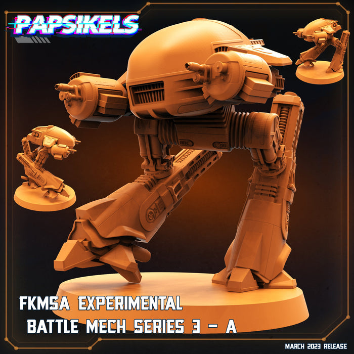 FKMSA Experimental Battle Mech Series 3 Miniatures | Corpo Cops | Sci-Fi Miniature | Papsikels TabletopXtra