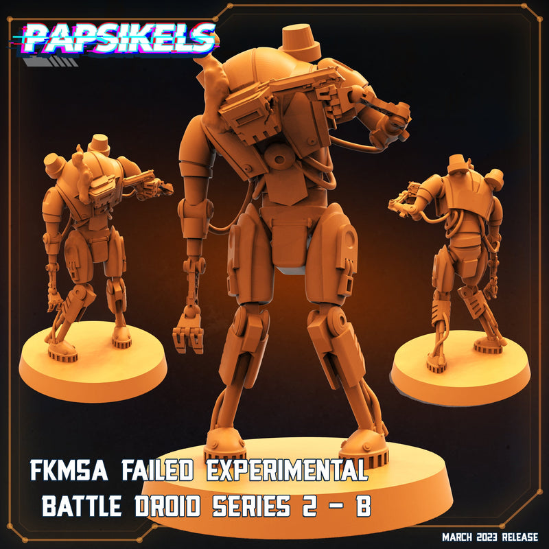FKMSA Failed Experimental Battle Droid Miniatures | Corpo Cops | Sci-Fi Miniature | Papsikels TabletopXtra
