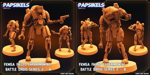 FKMSA Failed Experimental Battle Droid Miniatures | Corpo Cops | Sci-Fi Miniature | Papsikels TabletopXtra