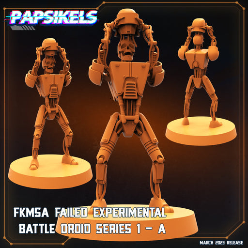 FKMSA Failed Experimental Battle Droid Series 1 A | Corpo Cops | Sci-Fi Miniature | Papsikels TabletopXtra