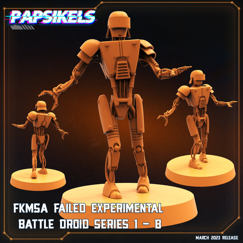 FKMSA Failed Experimental Battle Droid Miniatures | Corpo Cops | Sci-Fi Miniature | Papsikels