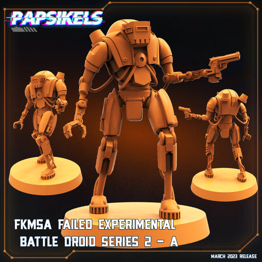 FKMSA Failed Experimental Battle Droid Series 2 A | Corpo Cops | Sci-Fi Miniature | Papsikels TabletopXtra