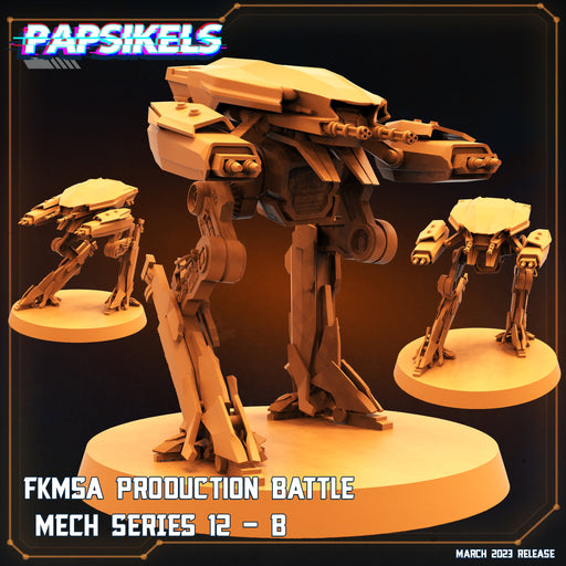 FKMSA Production Battle Mech Series 12 B | Corpo Cops | Sci-Fi Miniature | Papsikels TabletopXtra