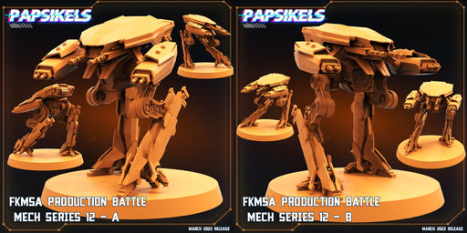 FKMSA Production Battle Mech Series 12 Miniatures | Corpo Cops | Sci-Fi Miniature | Papsikels TabletopXtra