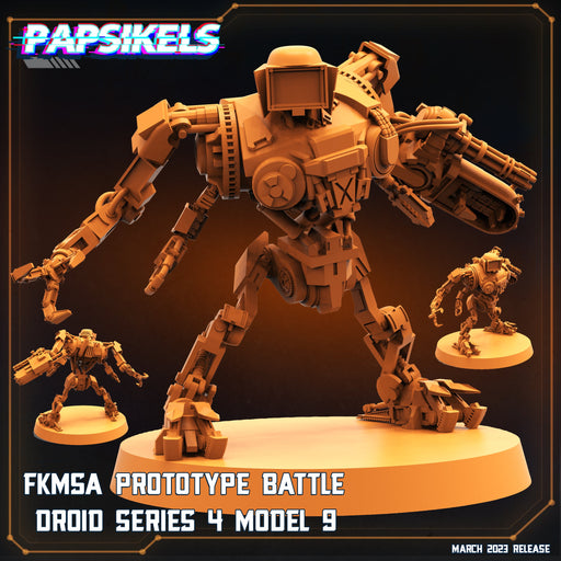 FKMSA Prototype Battle Droid Series 4 Model 9 | Corpo Cops | Sci-Fi Miniature | Papsikels TabletopXtra
