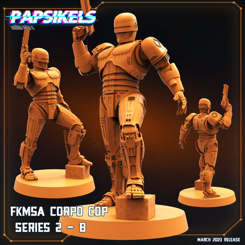 FKMSA Series 2 Miniatures | Corpo Cops | Sci-Fi Miniature | Papsikels