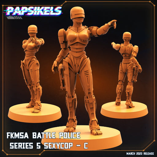FKMSA Series 5 Sexy Cop C | Corpo Cops | Sci-Fi Miniature | Papsikels TabletopXtra