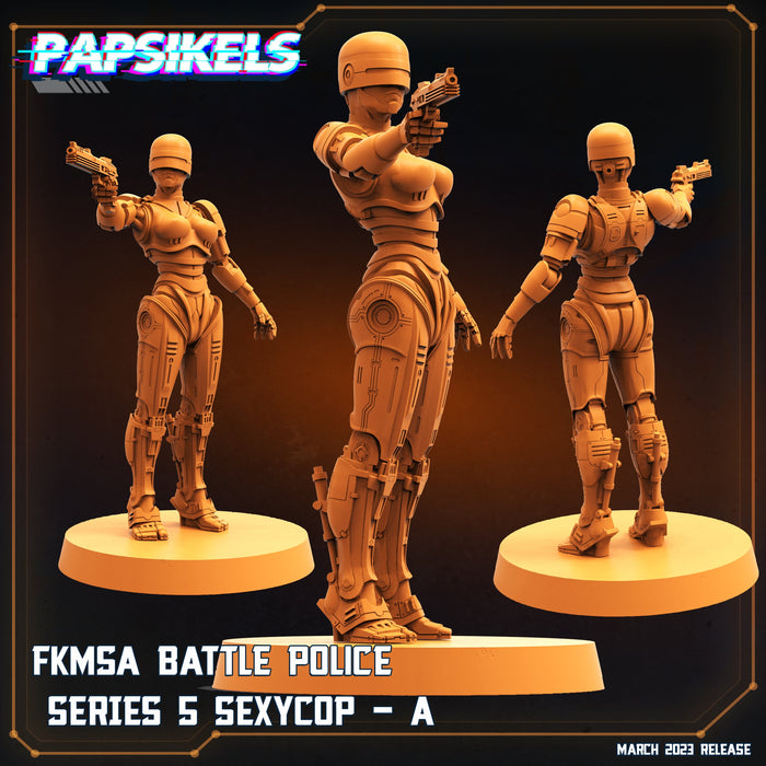 FKMSA Series 5 Sexy Cop Miniatures | Corpo Cops | Sci-Fi Miniature | Papsikels TabletopXtra