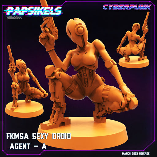 FKMSA Sexy Droid Agent A | Cyberpunk | Sci-Fi Miniature | Papsikels TabletopXtra