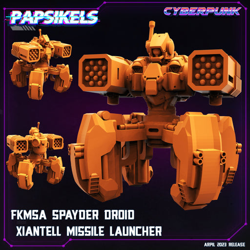 FKMSA Spayder Droid Xiantell Missile Launcher | Cyberpunk | Sci-Fi Miniature | Papsikels TabletopXtra