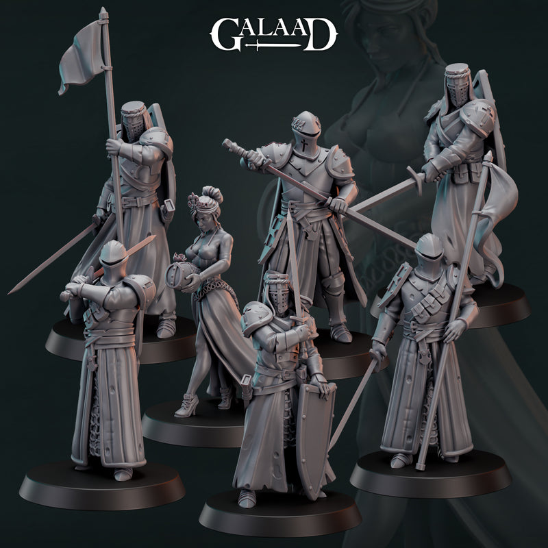 Templar Knight Miniatures | Fantasy Miniature | Galaad Miniatures
