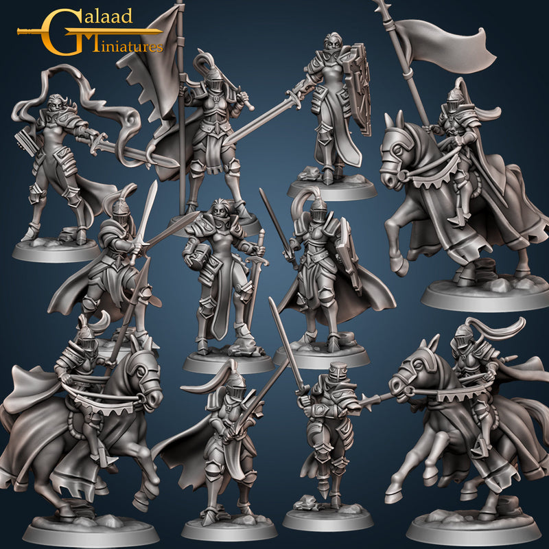 Female Knights Miniatures (Full Set) | Fantasy Miniature | Galaad Miniatures TabletopXtra