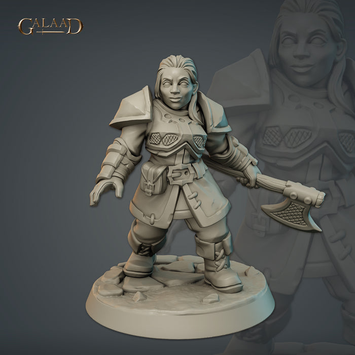 Female Dwarf A | Dwarf Caravan | Fantasy Miniature | Galaad Miniatures